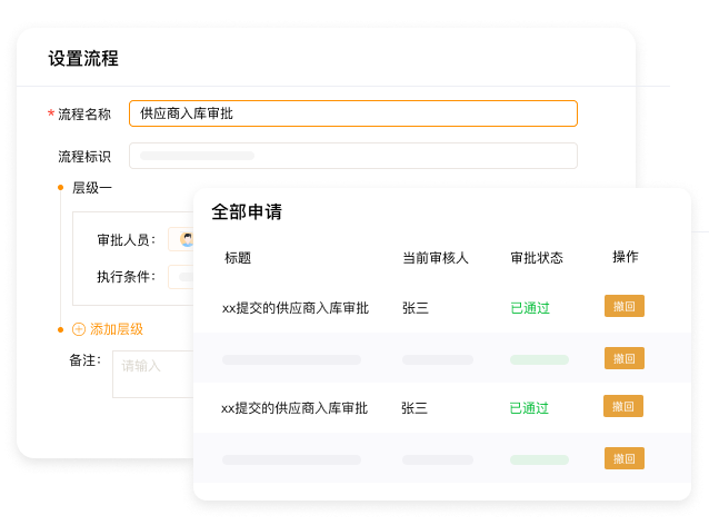 自定义设置审批流程